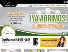 Tablet Screenshot of delectric.com.mx